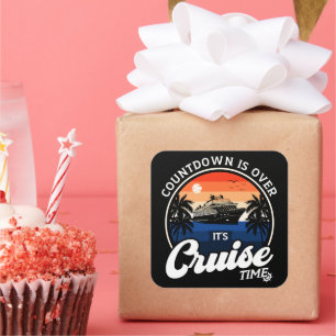 Adesivo Quadrado A Contagem É Sobre As Férias Familiares Do Cruise