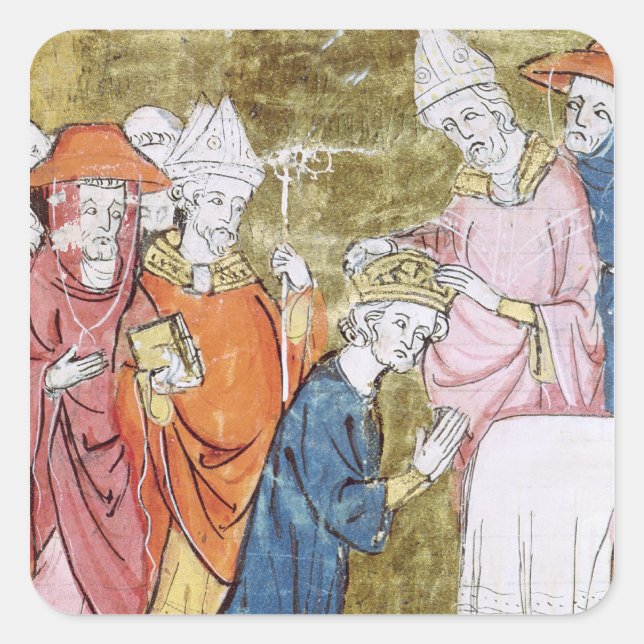 Adesivo Quadrado A coroação do imperador Carlos Magno (Frente)
