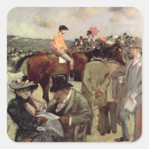 Adesivo Quadrado A corrida de cavalos, c.1890