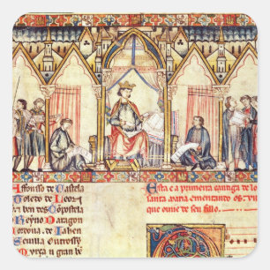 Adesivo Quadrado A corte de Alfonso X 'o Wise