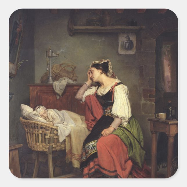 Adesivo Quadrado A Criança Doente (Frente)