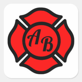 Adesivo Quadrado A Cruz Floriana com Monograma