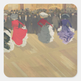 Adesivo Quadrado A dança das mulheres Poder-Pode