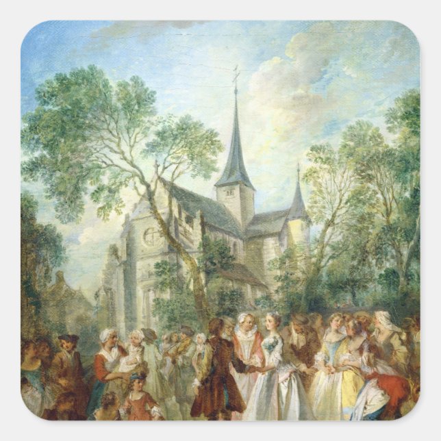 Adesivo Quadrado A dança do casamento (Frente)