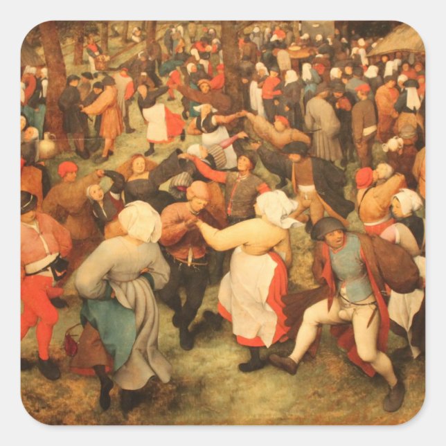 Adesivo Quadrado A dança do casamento - 1566 (Frente)