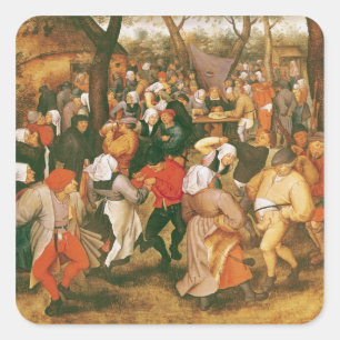 Adesivo Quadrado A dança do casamento, 1607
