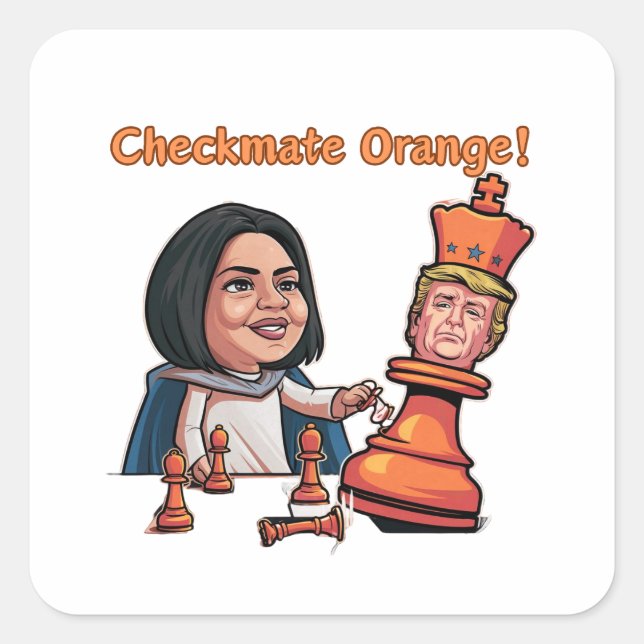 Adesivo Quadrado A Derrota Do Rei Laranja (Frente)