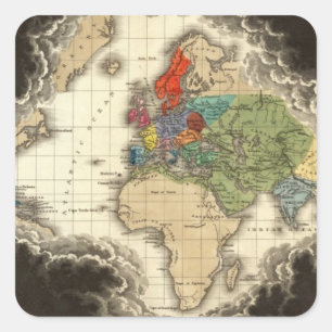 Adesivo Quadrado A descoberta do ANÚNCIO 1498 de América