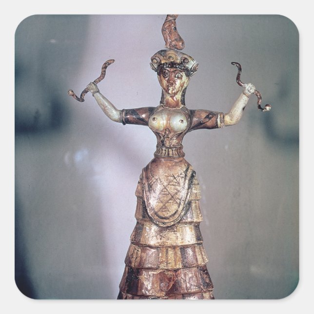 Adesivo Quadrado A Deusa das Serpentes (Frente)