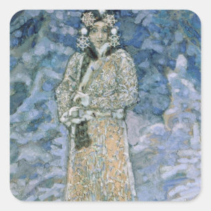 Adesivo Quadrado A donzela da neve, um esboço para a ópera