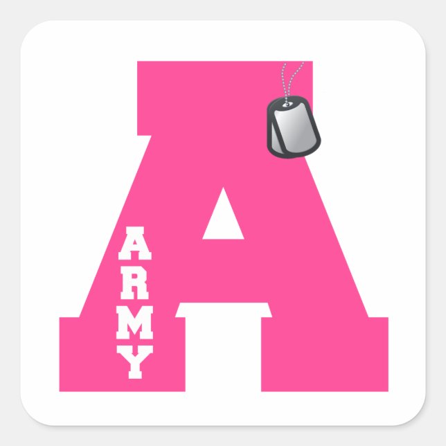 Adesivo Quadrado A é para o Exército (Frente)