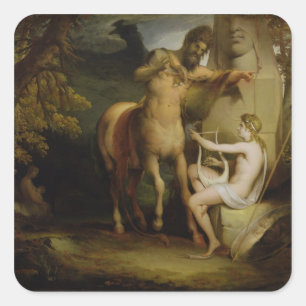 Adesivo Quadrado A educação de Achilles, c.1772 (óleo em canvas)