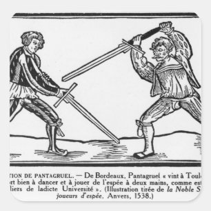 Adesivo Quadrado A educação de Pantagruel, ilustração