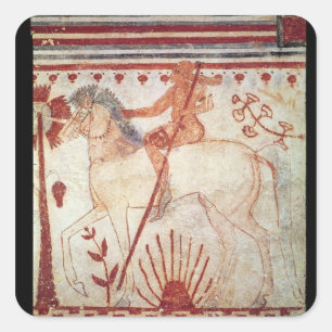 Adesivo Quadrado A emboscada do príncipe Trojan Troilus