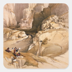 Adesivo Quadrado A entrada a PETRA, o 10 de março de 1839, chapeia