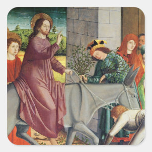 Adesivo Quadrado A entrada do cristo em Jerusalem