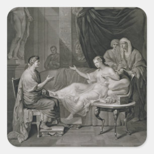 Adesivo Quadrado A entrevista de Augustus e de Cleopatra, gravada
