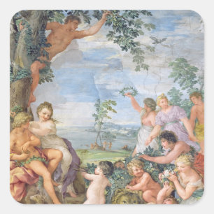 Adesivo Quadrado A época dourada (fresco)