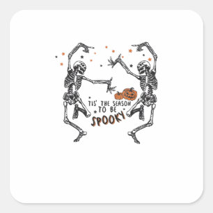 Adesivo Quadrado A Época Para Ser Spooky, Louco.
