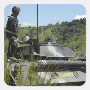 Adesivo Quadrado A equipe de aterragem de batalhão marinha filipin