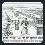 Adesivo Quadrado A ereção do Tabernacle<br><div class="desc">A Escola Inglesa "A ereção do Tabernacle" pelas Crianças de Israel na natureza,  localizada em uma Coleção Privada. A Ereção do Tabernáculo pelas Crianças de Israel na Natureza Selvagem foi criada por volta do século 19.</div>
