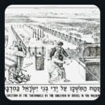 Adesivo Quadrado A ereção do Tabernacle<br><div class="desc">A Escola Inglesa "A ereção do Tabernacle" pelas Crianças de Israel na natureza,  localizada em uma Coleção Privada. A Ereção do Tabernáculo pelas Crianças de Israel na Natureza Selvagem foi criada por volta do século 19.</div>