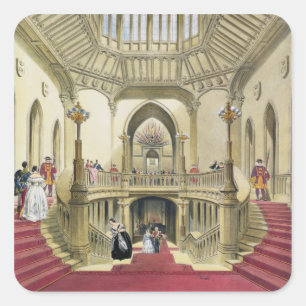 Adesivo Quadrado A escadaria grande, castelo de Windsor, 'de um