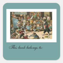 Adesivo Quadrado A Escola Louis Wain é para o Cartaz dos Cães