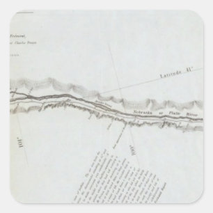 Adesivo Quadrado A estrada de Missouri a Oregon