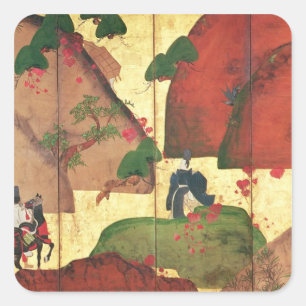 Adesivo Quadrado A estrada estreita da hera