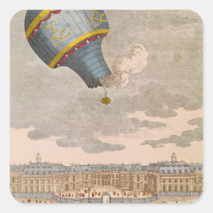 Adesivo Quadrado A experiência Ballooning no castelo