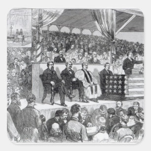 Adesivo Quadrado A exposição internacional do algodão de Atlanta