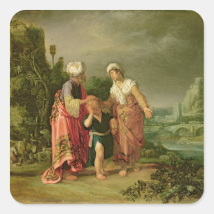 Adesivo Quadrado A expulsão de Hagar, 1612