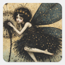 Adesivo Quadrado A Fada Dandylion