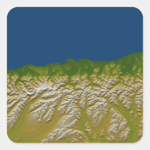 Adesivo Quadrado A falha alpina ao longo da costa oeste