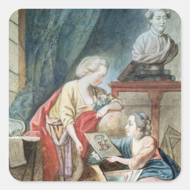 Adesivo Quadrado A Família Necker em 1780 (Frente)