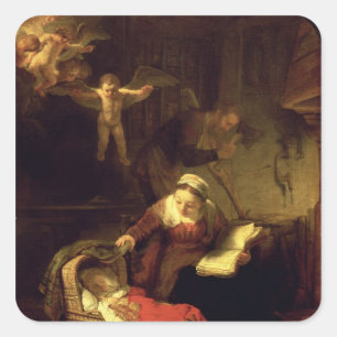 Adesivo Quadrado A família santamente, c.1645