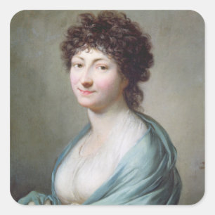 Adesivo Quadrado A filha: Retrato de Caroline Susanne Graff