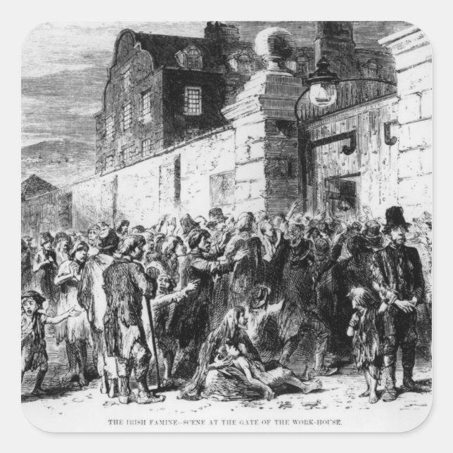 Adesivo Quadrado A Fome Irlandesa (Frente)