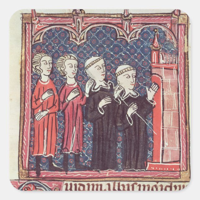 Adesivo Quadrado A Fundação de um Mosteiro (Frente)