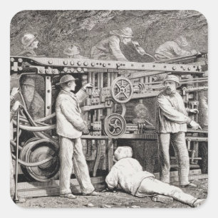 Adesivo Quadrado A galeria avançada no lado francês da