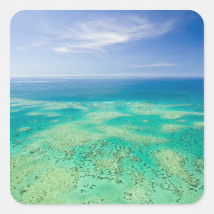 Adesivo Quadrado A Grande Barreira de Coral, vista aérea da Ilha Ve