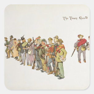 Adesivo Quadrado A guarda da cidade do jogador da liga de Ladysmith