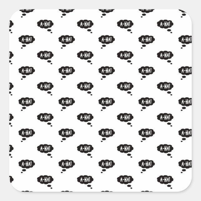 Adesivo Quadrado A-ha! O momento Eureka (Frente)