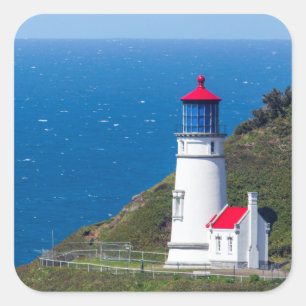 Adesivo Quadrado A Heceta Head Lighthouse Perto de Florence