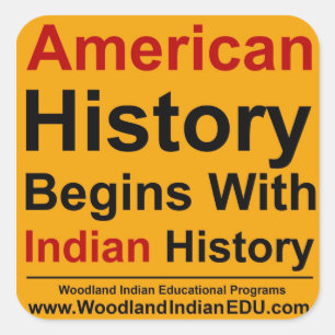 Adesivo Quadrado A história americana começa com a história indi