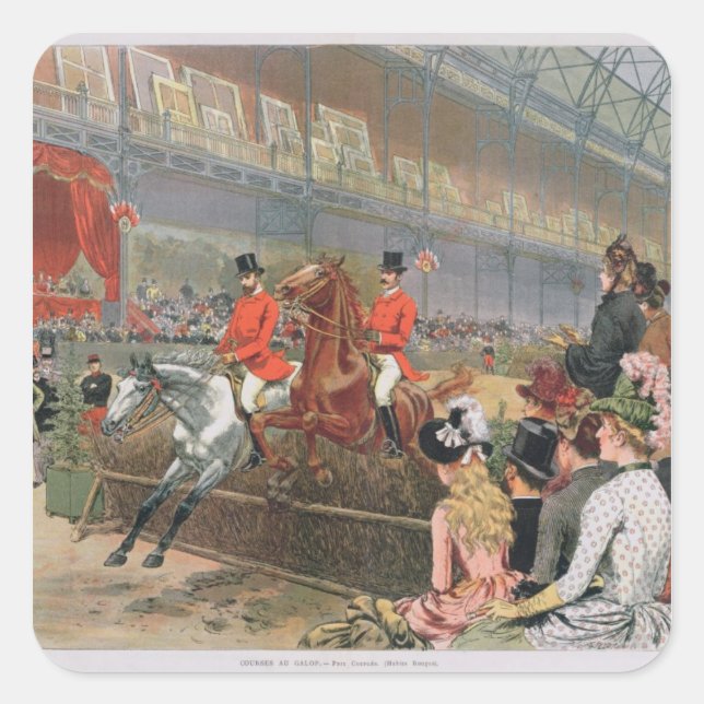 Adesivo Quadrado A Horse Race, 1886 (Frente)