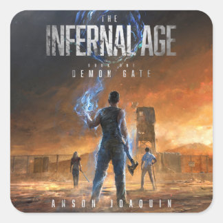 Adesivo Quadrado A Idade Infernal: Vinheta de Portas do Demônio