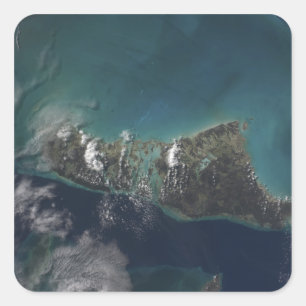 Adesivo Quadrado A ilha de Andros dos Bahamas