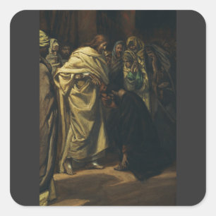 Adesivo Quadrado A Incredulidade de São Tomás por James Tissot